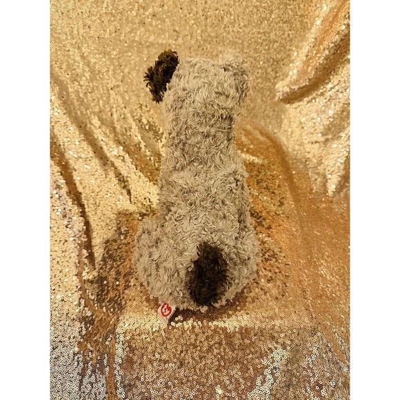 TY 11” Plush BOGGS Puppy Classic Beanie Buddy Gray Brown Curly Terrier 2009 Spot - Picture 4 of 8